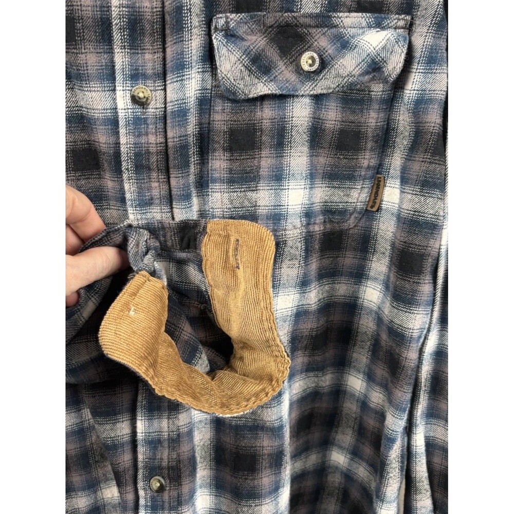 Legendary Whitetails Men's Long Sleeve Blue Plaid Flannel Size XL 100% Cotton - Picture 5 of 8
